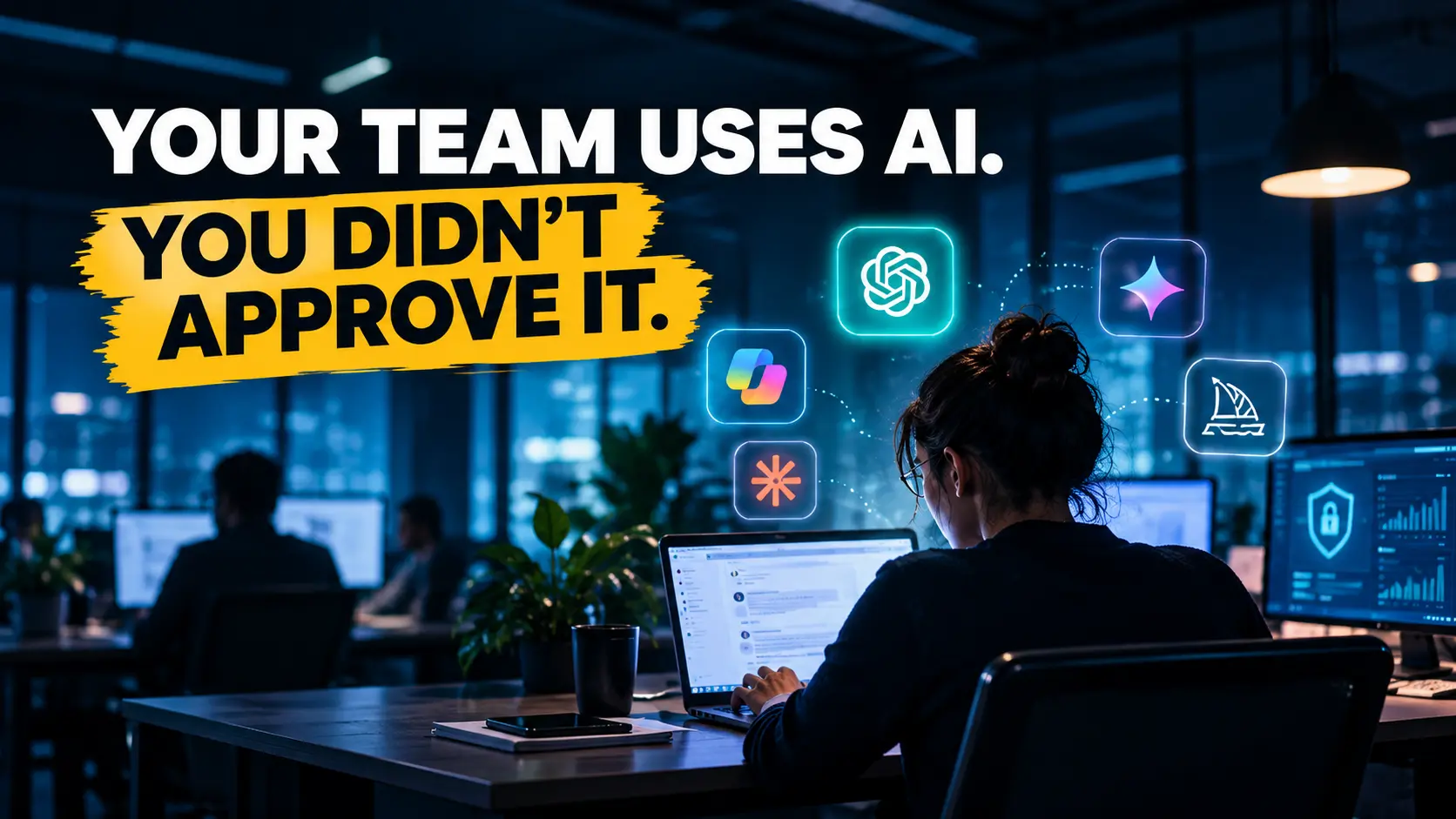 Shadow AI risks: Employees using unapproved AI tools without organizational approval or governance.